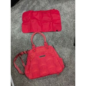 PETUNIA PICKLE‎ BOTTOM Fuchsia Rare Tote Diaper Bag Baby Backpack